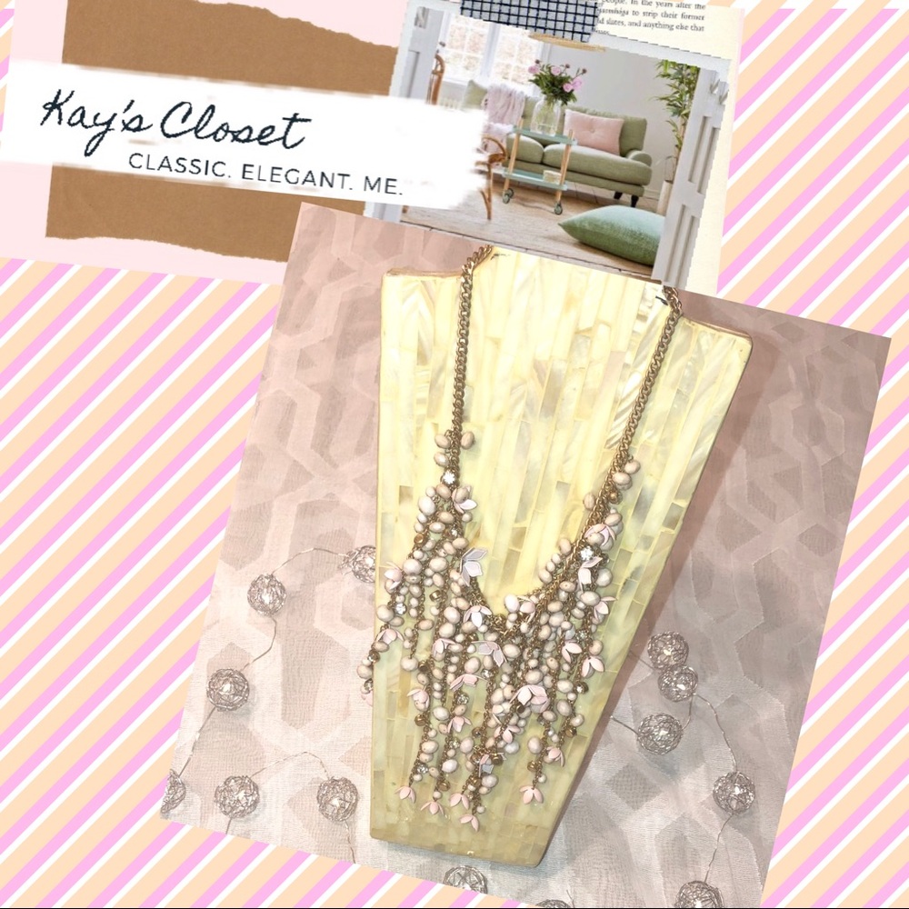 Torrid | Dramatic Blush & Gold Flower Necklace